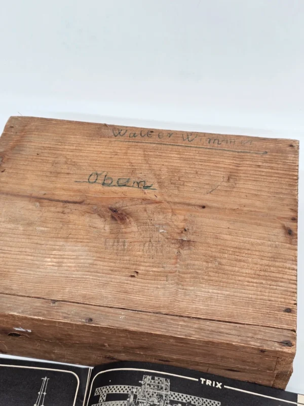 Zestaw konstrukcyjny TRIX Elementrix vintage drewniane pudełko instrukcje