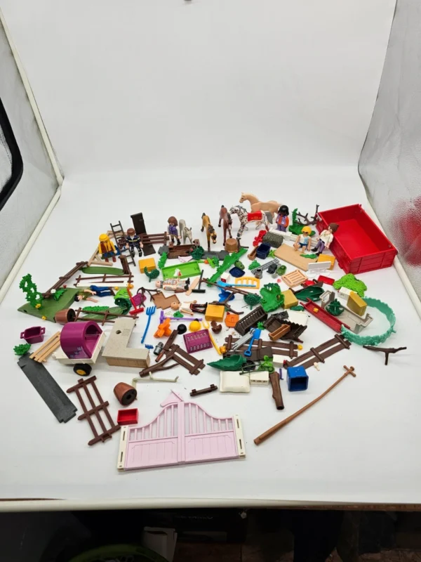 Duży zestaw Playmobil farma konie figurki ogrodzenie akcesoria mix