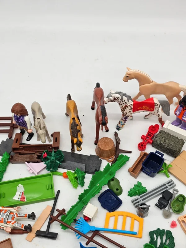 Duży zestaw Playmobil farma konie figurki ogrodzenie akcesoria mix