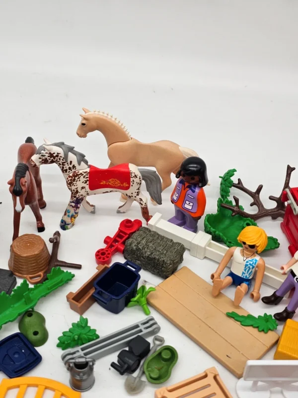Duży zestaw Playmobil farma konie figurki ogrodzenie akcesoria mix