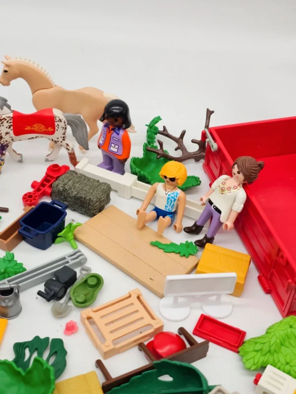 Duży zestaw Playmobil farma konie figurki ogrodzenie akcesoria mix