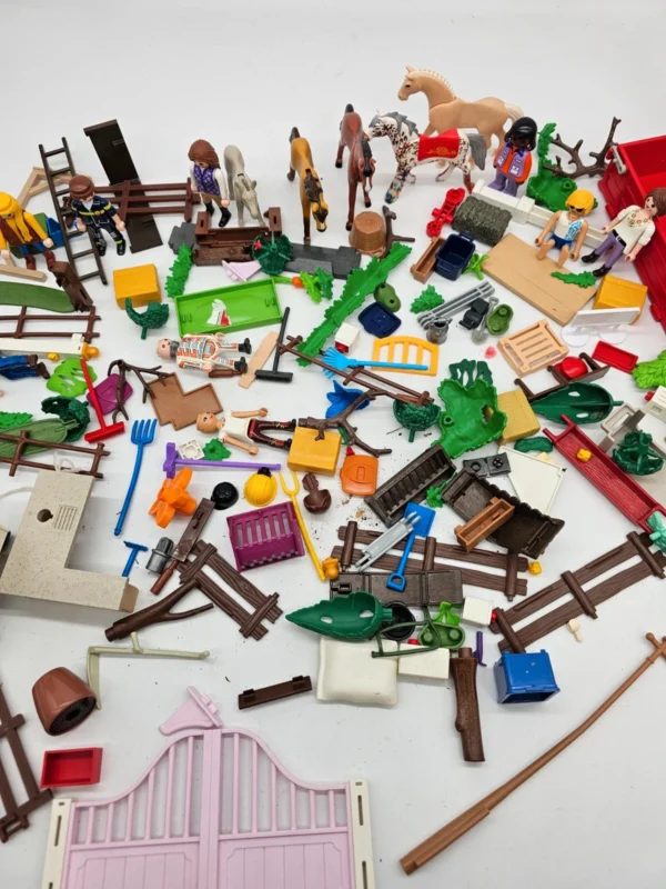 Duży zestaw Playmobil farma konie figurki ogrodzenie akcesoria mix