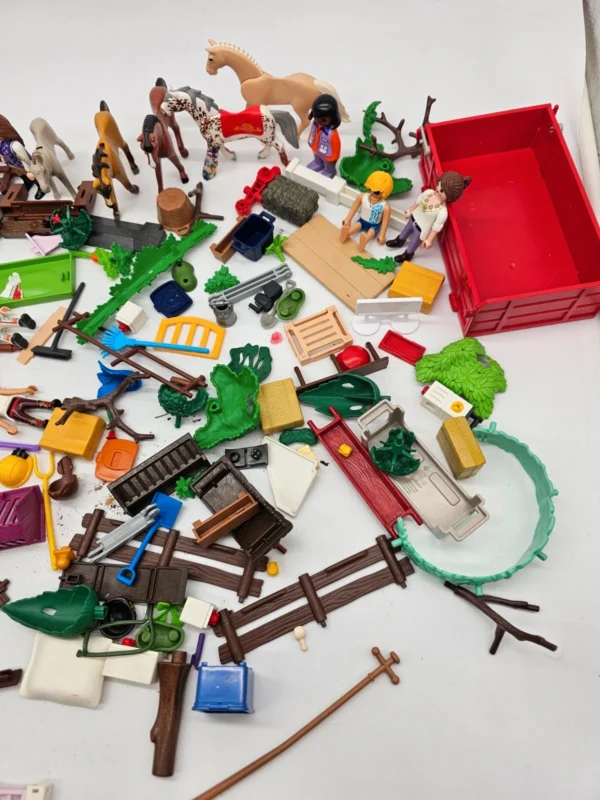 Duży zestaw Playmobil farma konie figurki ogrodzenie akcesoria mix