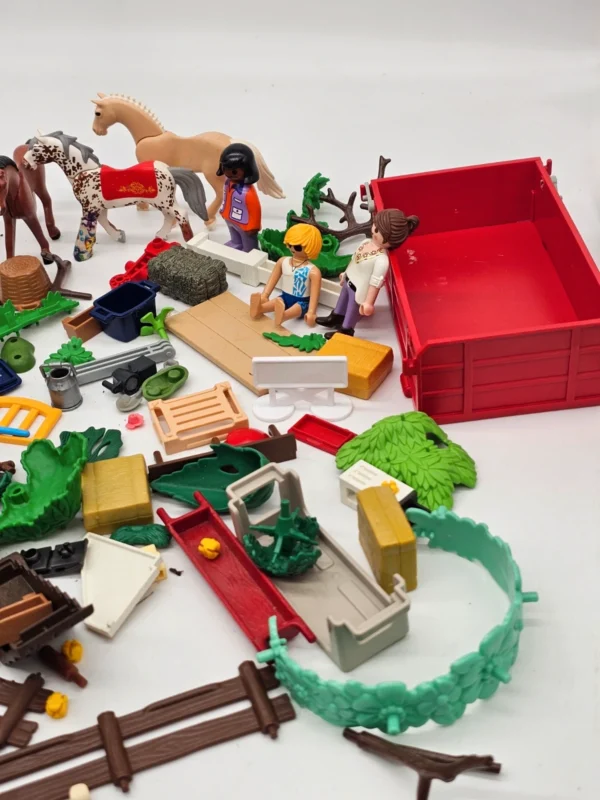 Duży zestaw Playmobil farma konie figurki ogrodzenie akcesoria mix