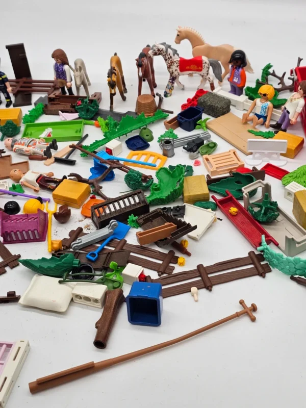 Duży zestaw Playmobil farma konie figurki ogrodzenie akcesoria mix