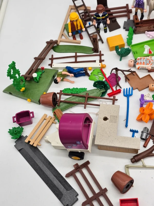 Duży zestaw Playmobil farma konie figurki ogrodzenie akcesoria mix