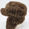 Czapka zimowa uszatka vintage brązowa na zimę o 21 cm