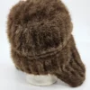 Czapka zimowa uszatka vintage brązowa na zimę o 21 cm