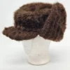 Czapka zimowa uszatka vintage brązowa na zimę o 21 cm