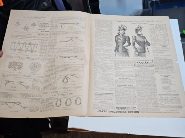 La Mode Nationale – oryginalna francuska gazeta modowa z 26 listopada 1898 roku