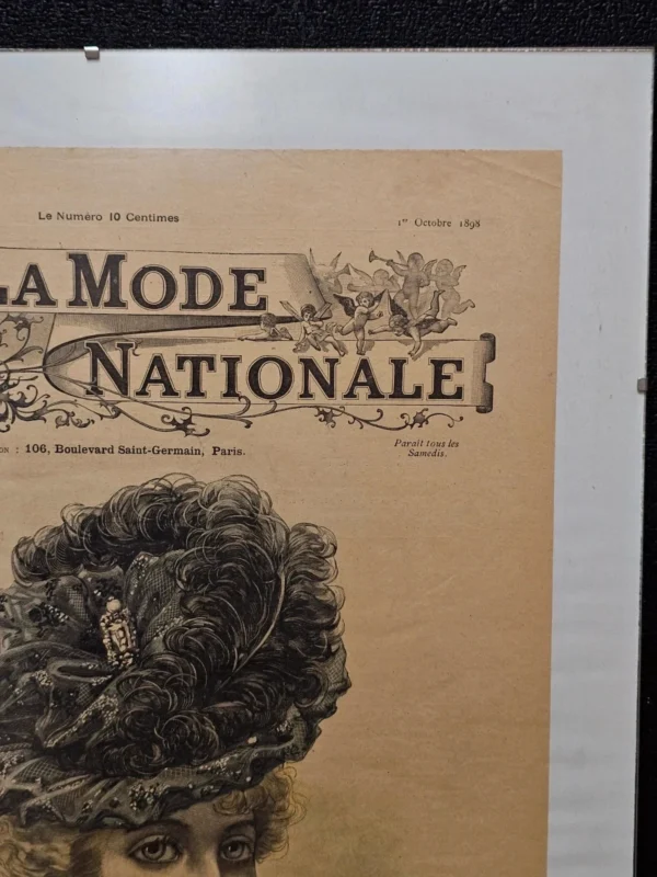 La Mode Nationale – oryginalna francuska gazeta modowa z 26 listopada 1898 roku