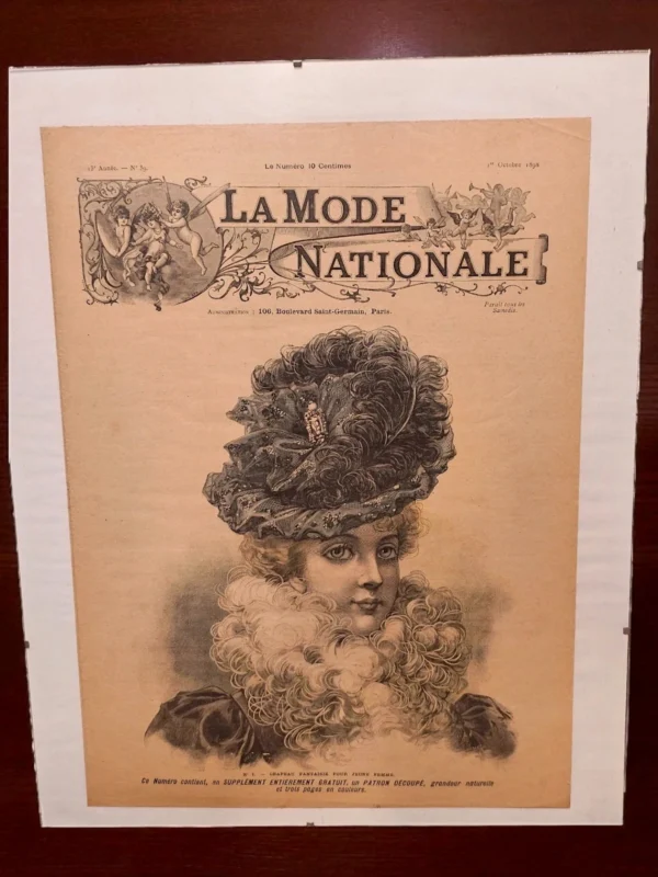 La Mode Nationale – oryginalna francuska gazeta modowa z 26 listopada 1898 roku