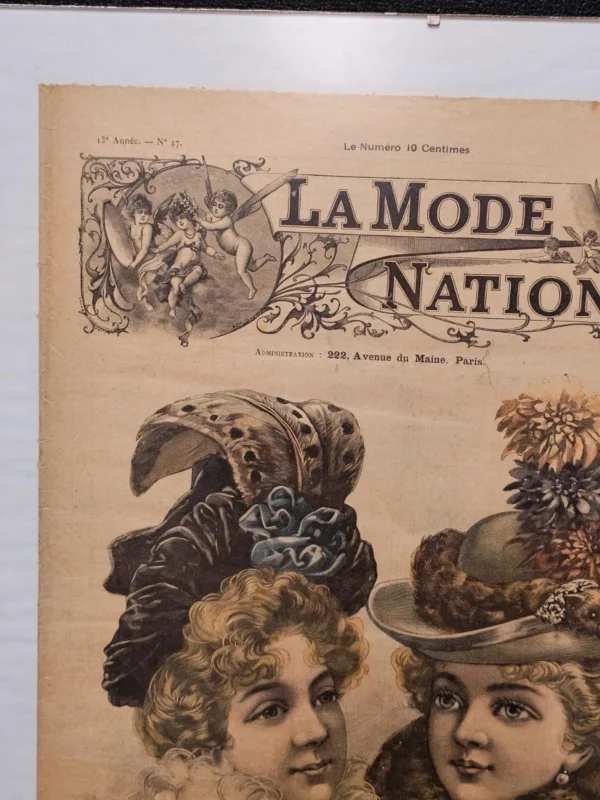 La Mode Nationale – oryginalna francuska gazeta modowa z 26 listopada 1898 roku
