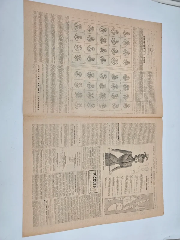 La Mode Nationale – oryginalna francuska gazeta modowa z 26 listopada 1898 roku