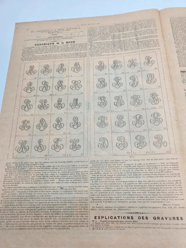La Mode Nationale – oryginalna francuska gazeta modowa z 26 listopada 1898 roku