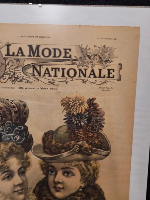 La Mode Nationale – oryginalna francuska gazeta modowa z 26 listopada 1898 roku