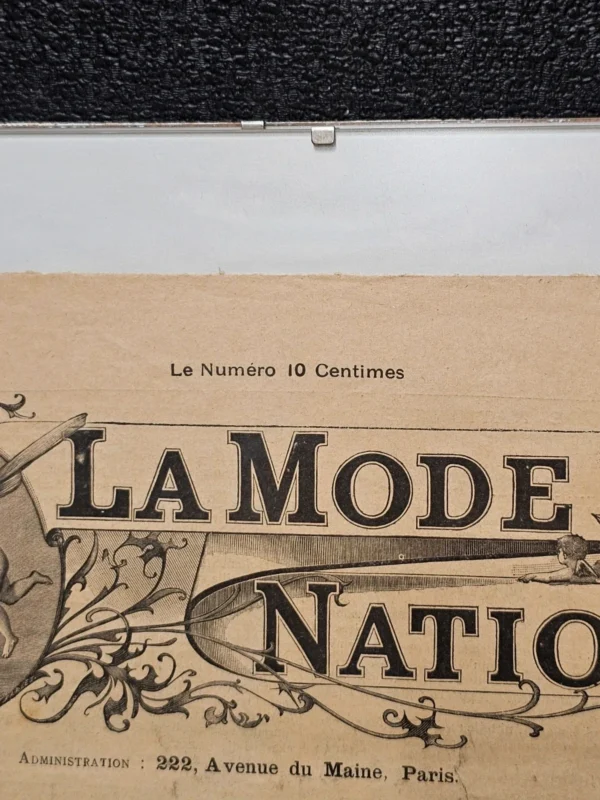 La Mode Nationale – oryginalna francuska gazeta modowa z 26 listopada 1898 roku