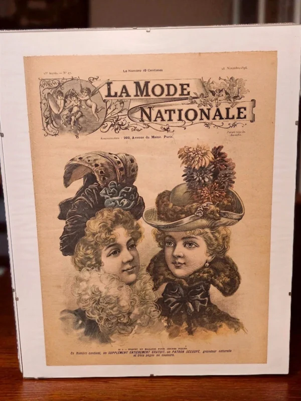 La Mode Nationale – oryginalna francuska gazeta modowa z 26 listopada 1898 roku