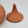 Ceramiczny pojemnik z twarzą PRL ludowy vintage z pokrywką