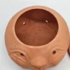 Ceramiczny pojemnik z twarzą PRL ludowy vintage z pokrywką