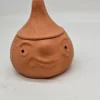 Ceramiczny pojemnik z twarzą PRL ludowy vintage z pokrywką