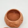Ceramiczny pojemnik z twarzą PRL ludowy vintage z pokrywką