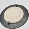 Owalny obrazek dekoracyjny kwiaty metalowa rama Ø 23 cm