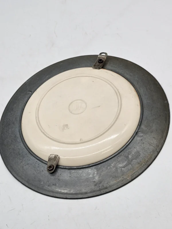 Owalny obrazek dekoracyjny kwiaty metalowa rama Ø 23 cm