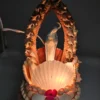 Lampka religijna Portovenere – figura Maryi w muszlach, oświetlana, 24×15 cm