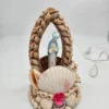 Lampka religijna Portovenere – figura Maryi w muszlach, oświetlana, 24×15 cm