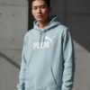 Bluza Puma XL – błękitna, logo z przodu, 100% bawełna, 64×54 cm