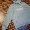 Bluza Puma XL – błękitna, logo z przodu, 100% bawełna, 64×54 cm