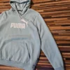 Bluza Puma XL – błękitna, logo z przodu, 100% bawełna, 64×54 cm