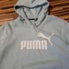 Bluza Puma XL – błękitna, logo z przodu, 100% bawełna, 64×54 cm