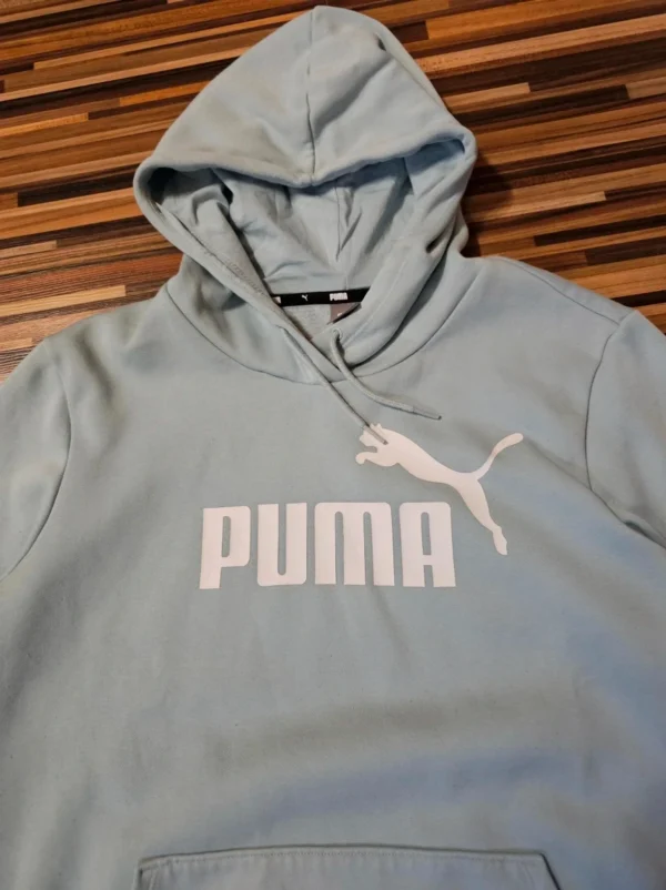 Bluza Puma XL – błękitna, logo z przodu, 100% bawełna, 64×54 cm