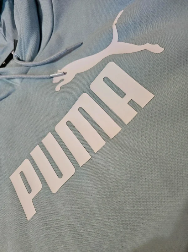 Bluza Puma XL – błękitna, logo z przodu, 100% bawełna, 64×54 cm
