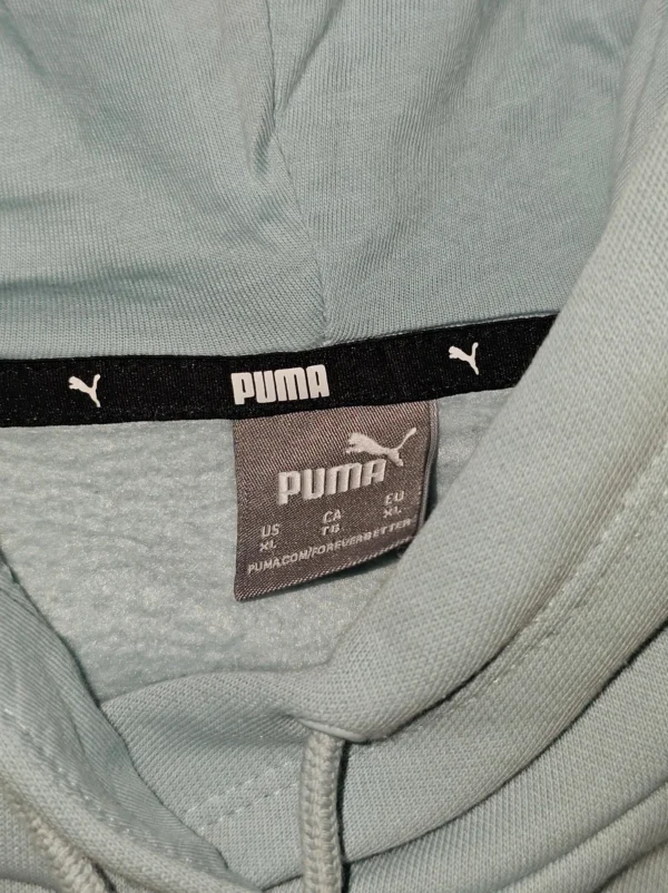 Bluza Puma XL – błękitna, logo z przodu, 100% bawełna, 64×54 cm