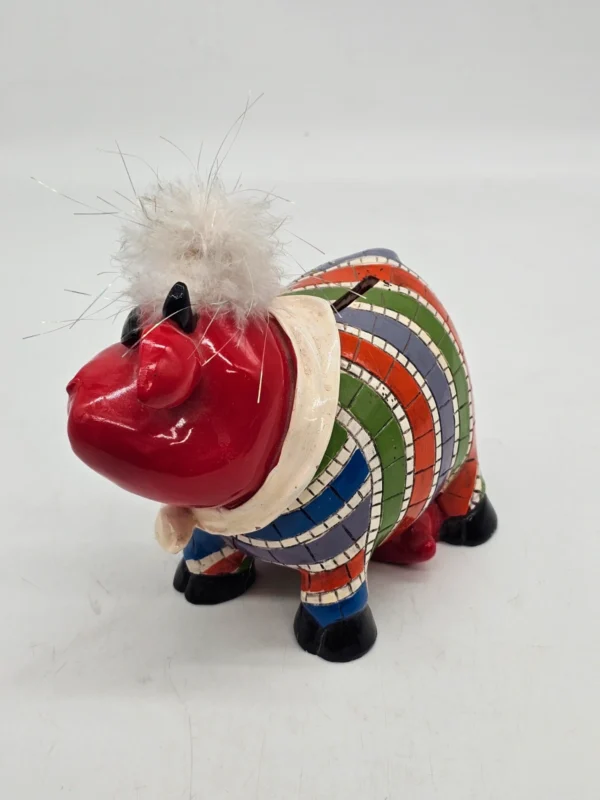 Skarbonka ceramiczna krowa Hollywood pamiątka USA kolorowa retro