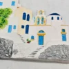 Ceramiczna dekoracja ścienna Santorini Grecja ręcznie malowana