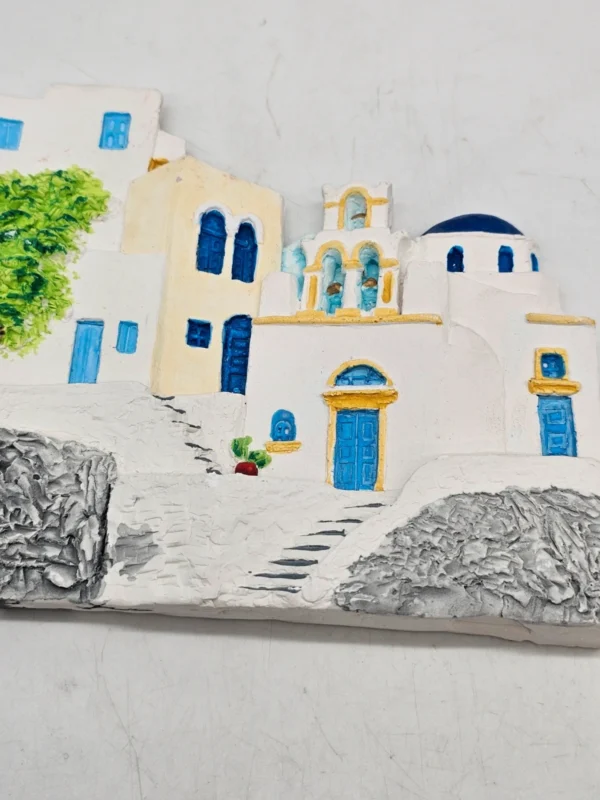 Ceramiczna dekoracja ścienna Santorini Grecja ręcznie malowana