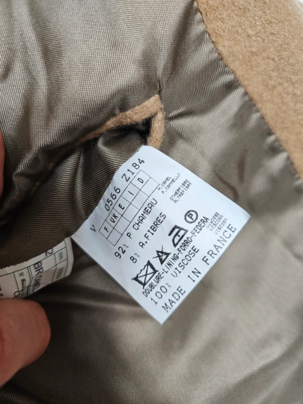 Marynarka męska z kamelowej wełny (sierść wielbłąda) Made in France + kamizelka