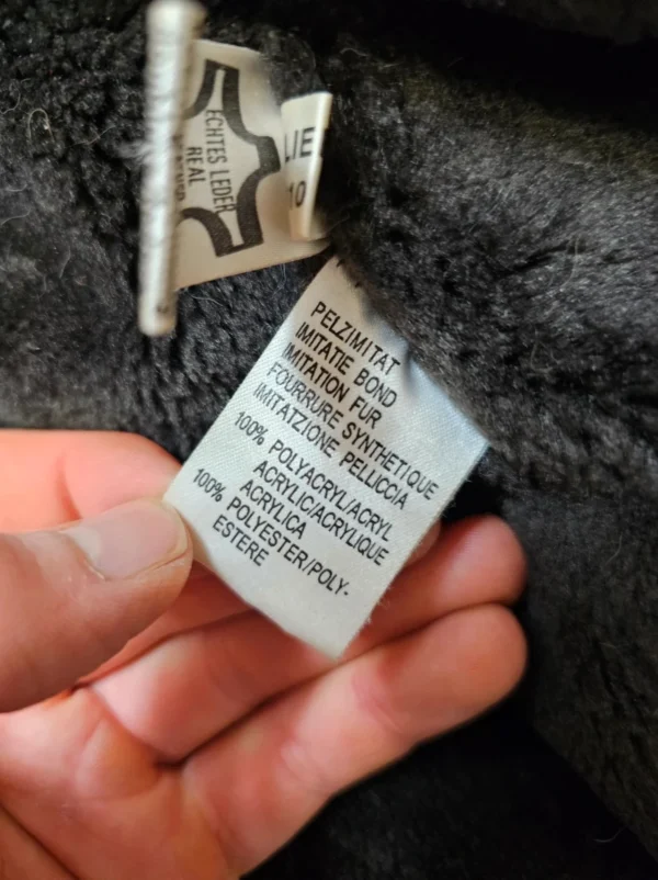 Płaszcz skórzany  Yippie Company – naturalna skóra, futrzane wnętrze