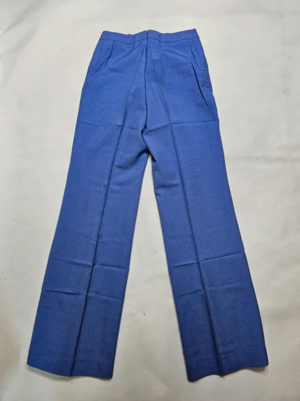 Spodnie vintage dzwony niebieskie wysoki stan eleganckie retro