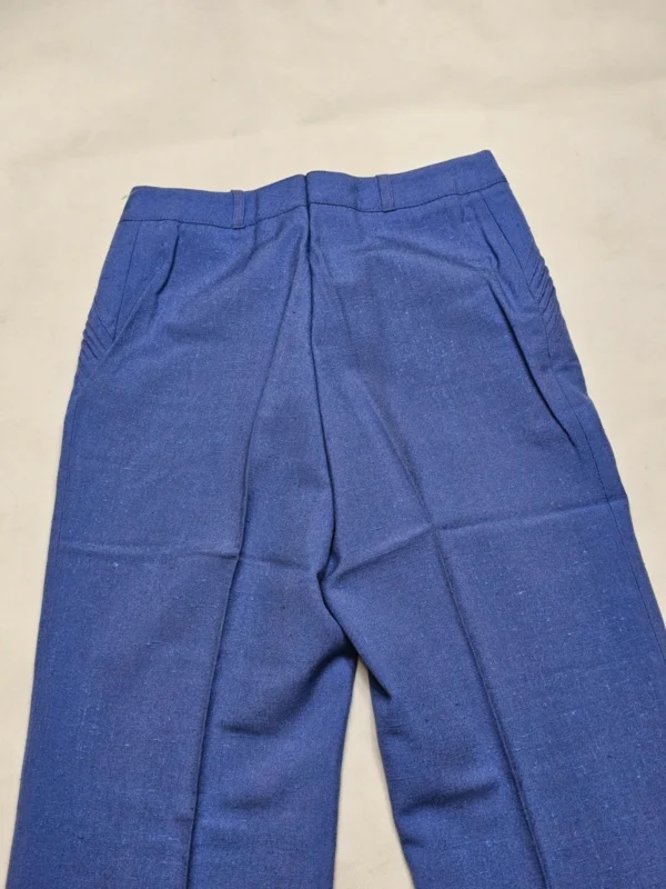 Spodnie vintage dzwony niebieskie wysoki stan eleganckie retro