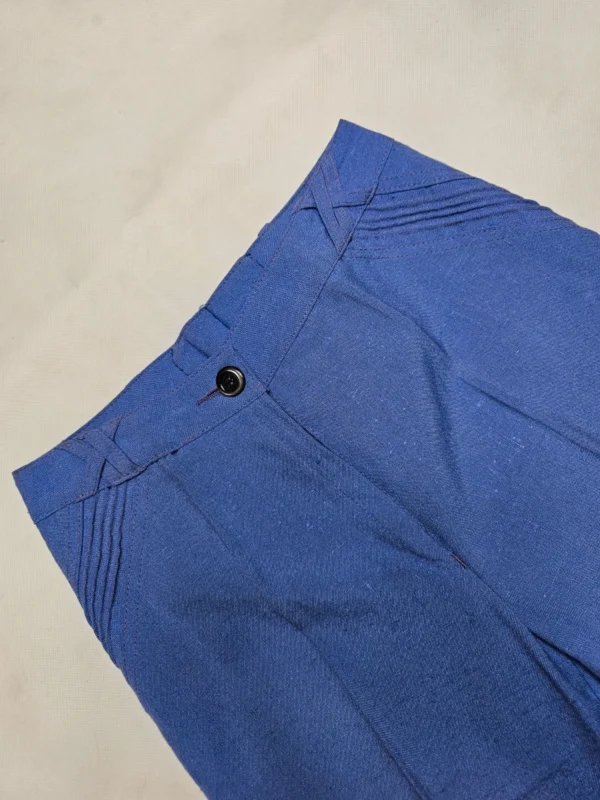 Spodnie vintage dzwony niebieskie wysoki stan eleganckie retro