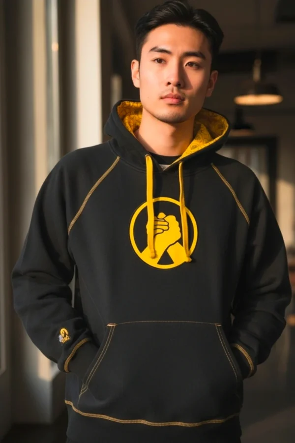 Bluza z kapturem Hand Shake For Peace, size L, grube Hoodie