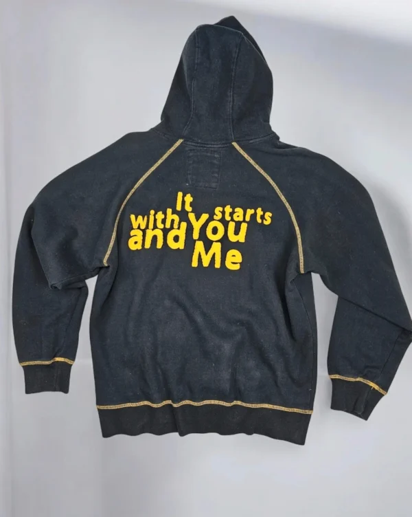 Bluza z kapturem Hand Shake For Peace, size L, grube Hoodie