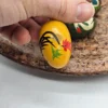 Drewniane ręcznie malowane jajka ludowe zestaw