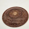 Niemiecka taca rustykalna z prasowanego drewna średnica 27 cm vintage