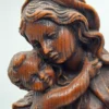 Figura Matka z Dzieckiem rzeźba dekoracyjna z wosku styl sakralny 49 cm